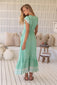 Carmen Maxi - Sea Foam Print