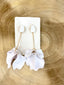 Petal Drop Earrings - white