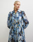 MAXI SHIRT DRESS - BLUE FLORAL PRINT