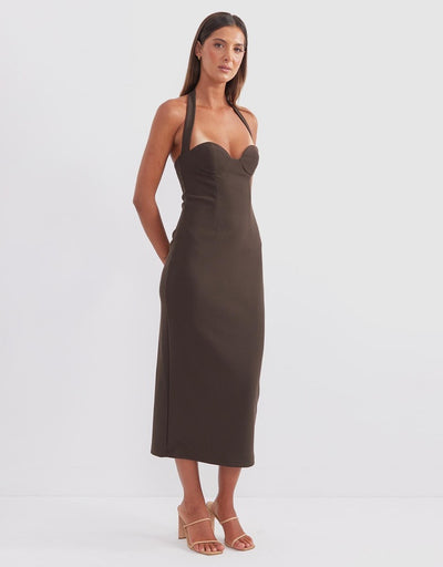 Socialite Halter Midi Dress