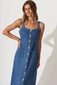 Margarette Denim Midi Dress