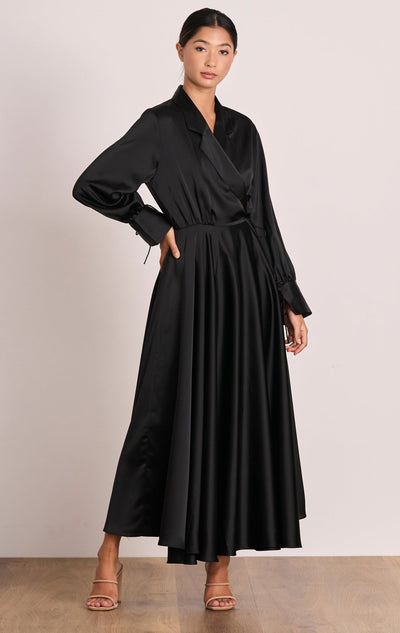 Seeker Wrap Midi - Black